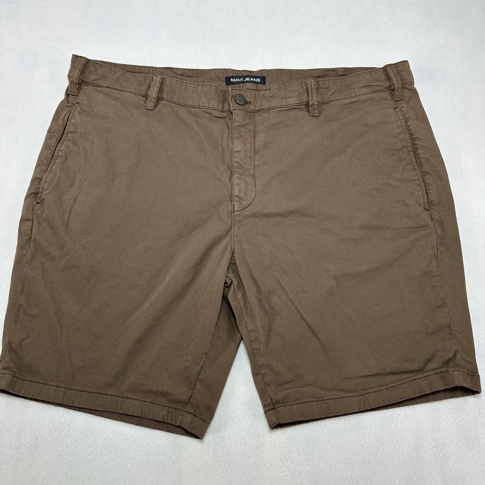 Mavi Simon Shorts Mens 44 Brown Stretch Chino Casual Flat Front Turkey